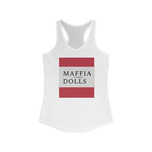 Maffia Dolls Hybrid Racerback Tankolid White