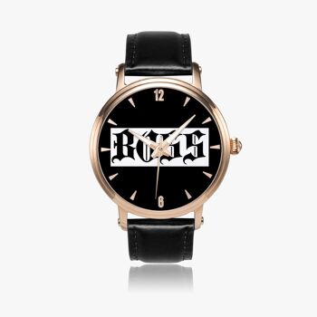 158. Montre automatique unisexe 46 mm (or rose) - Noir 1