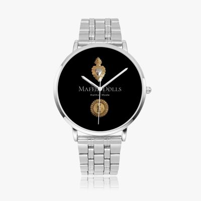 Maffiadolls Instafamous Steel Strap Quartz watchilver