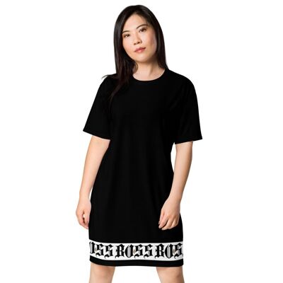 Maffiadolls Boss Schwarzes T-Shirt-Kleid