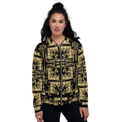 Maffiadolls Architecture Gold and Black Bomber Jacket