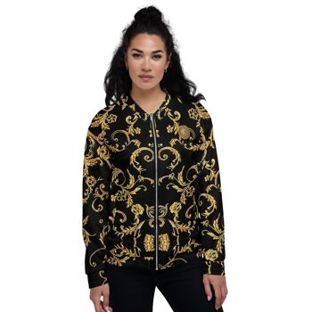 Maffiadolls Ornate Bomber Jacket Noir et Or 1