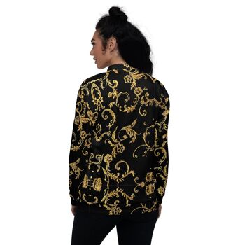 Maffiadolls Ornate Bomber Jacket Noir et Or 2