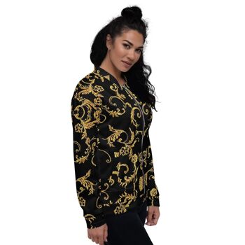 Maffiadolls Ornate Bomber Jacket Noir et Or 3