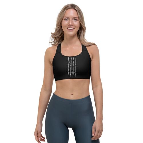 Maffiadolls 5 Prayer Script Black Sports Bra