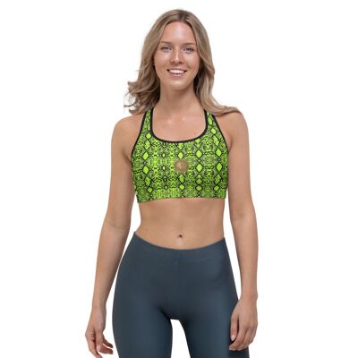 Maffiadolls Neon Snake Sports bra