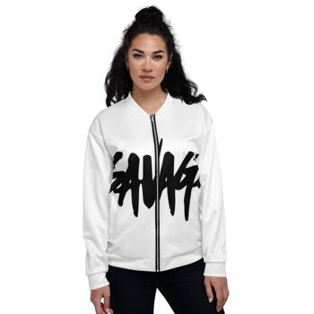 Blouson aviateur blanc exclusif Maffiadolls Savage