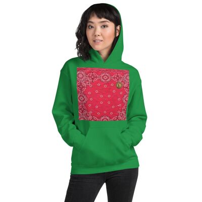 Sudadera con capucha Pañuelo rosa mexicano de Maffiadolls - Verde irlandés