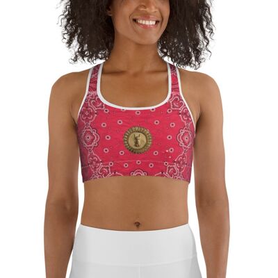 Reggiseno sportivo con bandana rosa messicana Maffiadolls