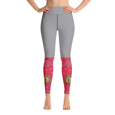 Leggings grigi con bandana rosa messicana di Maffiadolls