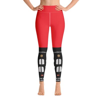 Maffiadolls Black Cat Exclusive Women's Red Leggings