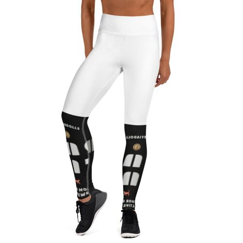 Maffiadolls Black Cat Exclusive Women's White Leggings