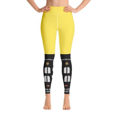 Maffiadolls Black Cat Exclusive Women's Yellow Leggings