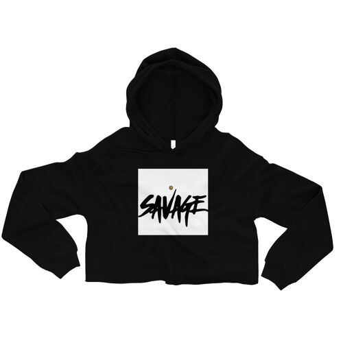 Maffiadolls Savage Exclusive Women's Crop Hoodie - Black