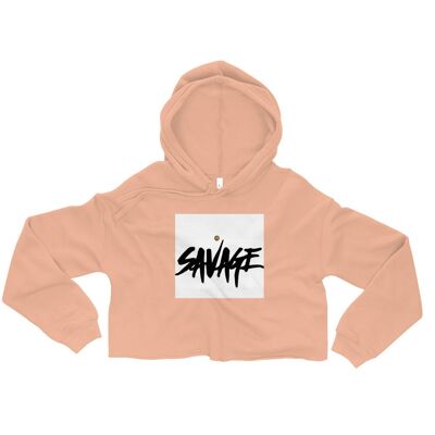 Maffiadolls Savage Exclusive Crop Hoodie für Damen – Pfirsich