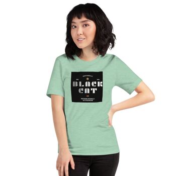 Maffiadolls Black Cat Exclusif T-shirt Classique à Manches Courtes - Heather Prism Mint 1