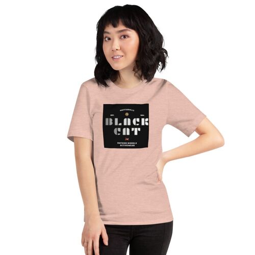 Maffiadolls Black Cat Exclusive Short-Sleeve Classic T-shirt - Heather Prism Peach