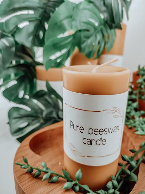 Pure beeswax - Pillar candle 100x50mm / 24h