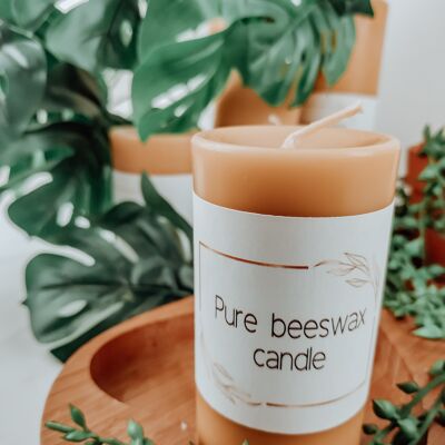 Pure beeswax - Pillar candle 100x50mm / 24h