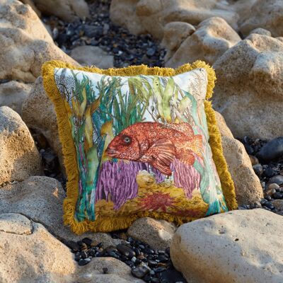 Coussin Poisson Rouge Seaview