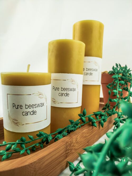 Pure beeswax - Pillar candle 150x50mm / 40h