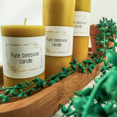 Pure beeswax - Pillar candle 150x50mm / 40h