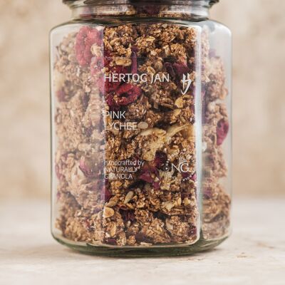 Granola au litchi rose