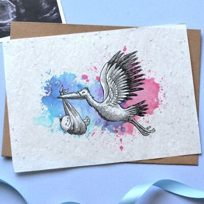 Card to plant Stork