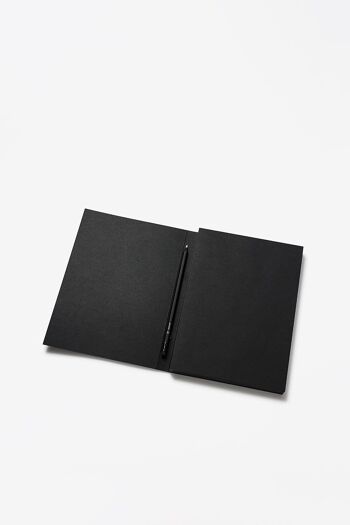 Cahier de croquis, papier noir et crayon blanc intégré pour la fête des Pères 5