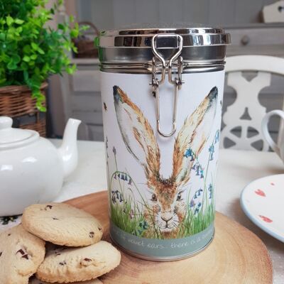 Curious Hare Biscuit Cannister