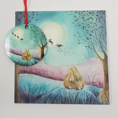 Magische Christbaumkugel-Weihnachtskarte