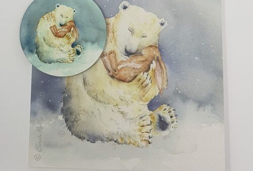Snow Bear Bauble Card