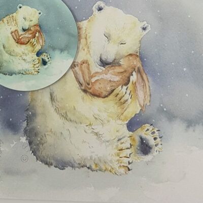 Snow Bear Bauble Card