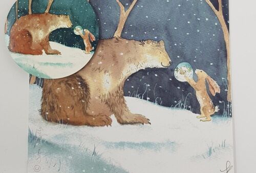 The Bear and the Hare Bauble Card