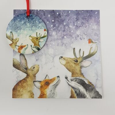 The First Snow Bauble Card