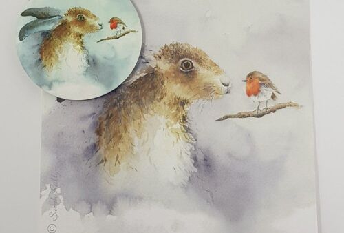 The Hare and the Robin Bauble Card