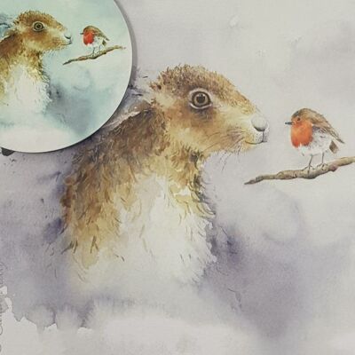 The Hare and the Robin Bauble Card