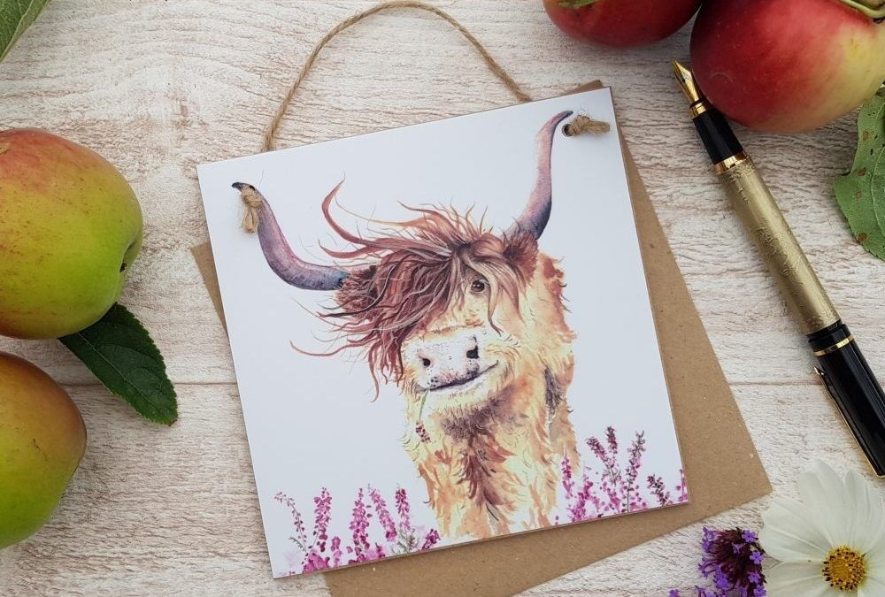 Highland Harriet Wooden Forever Card