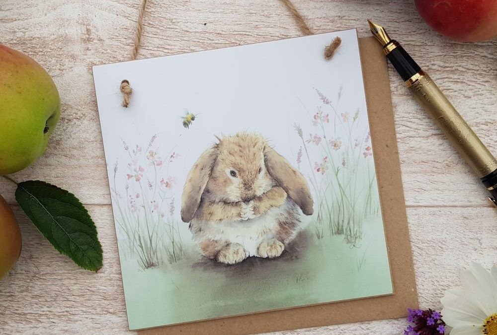 Honey Bunny Wooden Forever Card