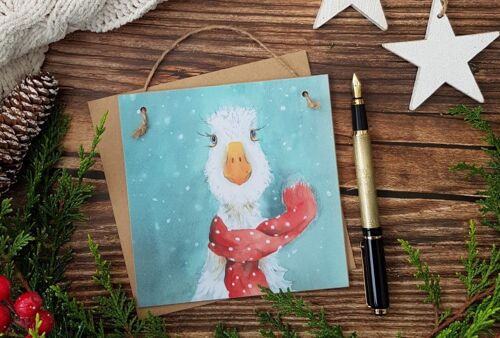 The Christmas Scarf Wooden Forever Card