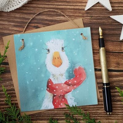 The Christmas Scarf Wooden Forever Card