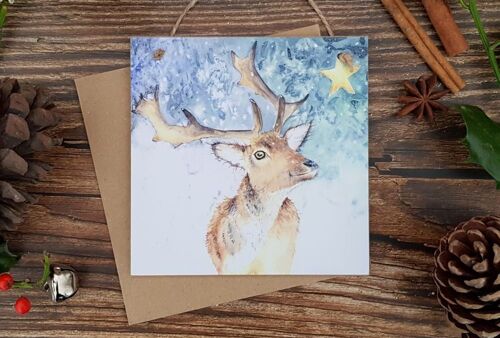 The Winter Star Wooden Forever Card