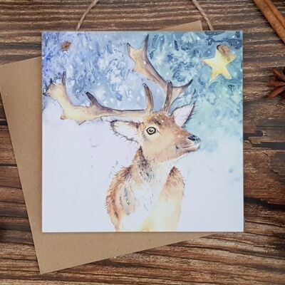 The Winter Star Wooden Forever Card