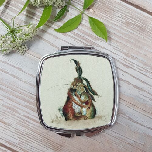 Hares my Heart Compact Mirror