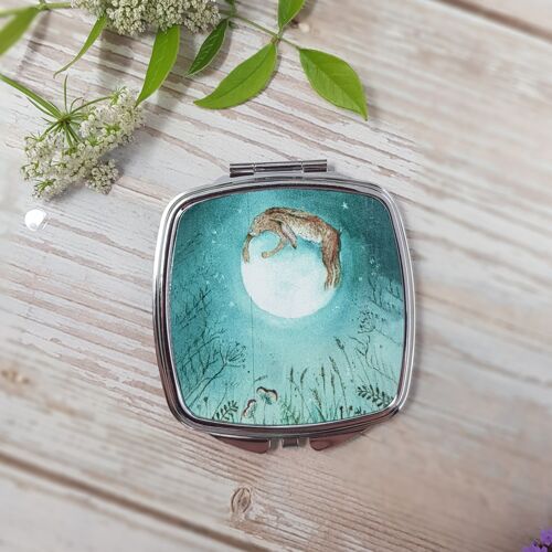 Hugging the Moon Compact Mirror