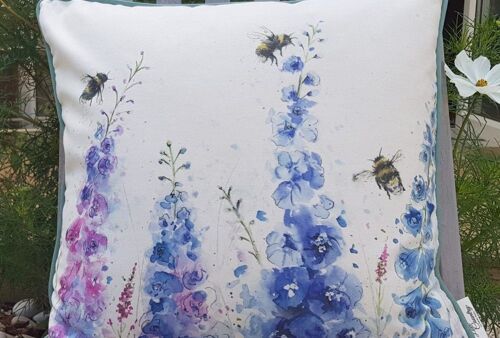 Dangling in the Delphiniums Cushion Cover