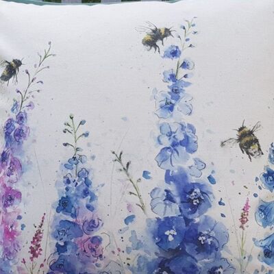 Dangling in the Delphiniums Cushion Cover