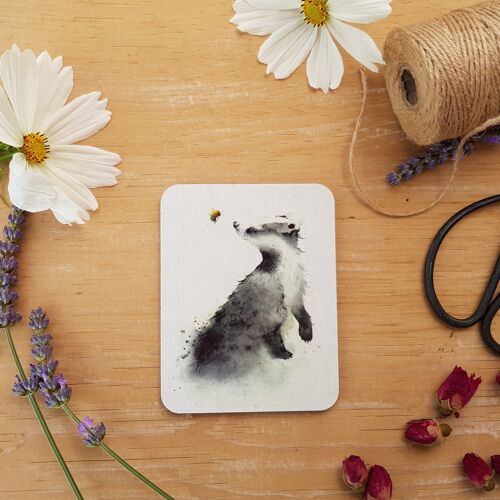 Badger and Bee Coaster