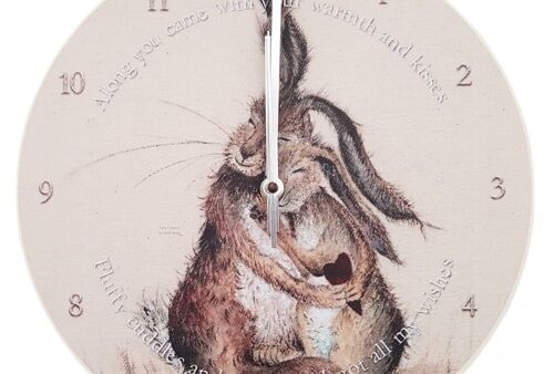 Hares My Heart Wall Clock