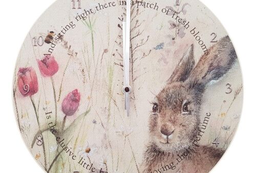 Spring is Hare Wall Clock